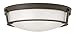 Hinkley 3226OB-WH Transitional Four Light Flush Mount from Hathaway Collection in Bronze/Dark Finish, See Image