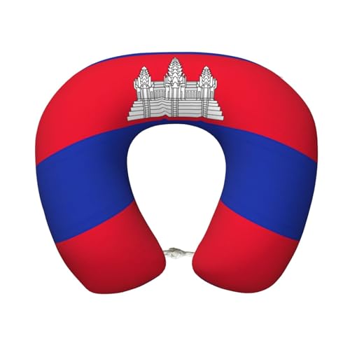 Almohada cuello ajustable de poliéster negra miniatura 1