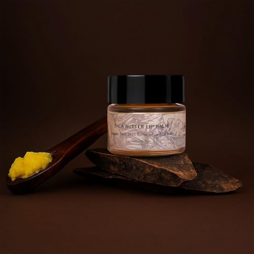Image of Kridha Organic Shea Butter Lip Balm for Dry & Chapped Lips - Deep Moisturizing & Nourishing Lip Care with Natural Shea Butter - Smooth, Soft & Hydrated Lips - Chemical-Free, Non-Sticky Lip Balm for Men & Women - 8g