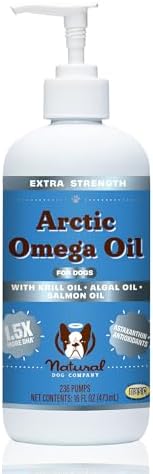 Natural Dog Company Arctic Omega Oil for Dogs – Salmon, Pollock, Krill & Algal, DHA Supports Skin & Coat, Joint Mobility, Cognitive Health & Immune Wellness, Liquid Fish Oil Pump,16 oz — view 8