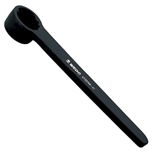 WEDO Chiave ad anello convessa in acciaio speciale nero spray, chiave ad anello di trazione, forte coppia torx, 19 x 155 mm