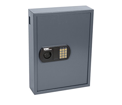 ProfiOffice Schlüsseltresor mit Zahlenschloss Code und Notschlüssel, stabiler Tresor Schlüsselschrank für 100 Schlüssel mit Einwurf Öffnung, höhenverstellbare Hakenleiste, Wandmontage (20102)