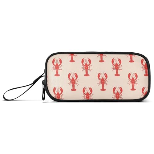 Image of J JOYSAY Lobster Pale Pink Pencil Case Large Big Capacity Portable Pencil Case for Girls Boys Stationery Organizer for Kids Women Men