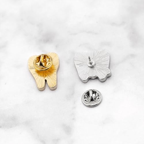 Image of Dental Pins Dental Shape Brooch Cute Cartoon Enamel Tooth Badge Tooth Pin Women Men Personality Style Doctor Dentist Uniform Brooch Pin Gift