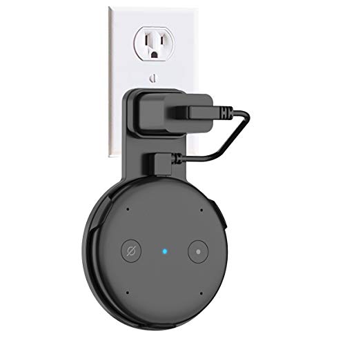 SPORTLINK Outlet Wall Mount Holder for Echo Input,No Messy Wires or Screws (Only for Black Input - Not Compatible with White Input)