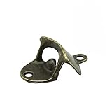 5. Color: bronce Abridor de botellas de bronce vintage montado en la pared Abridor de cerveza de vino tapa de vidrio de soda Abrebotellas Accesorios de cocina Encantador y profesional