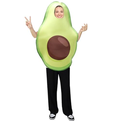 Muteitt Disfraz De Aguacate para Adultos, Disfraz De Fruta De Halloween, Trajes De Pareja, Disfraz De Carnaval, Disfraz De Escenario Actuación