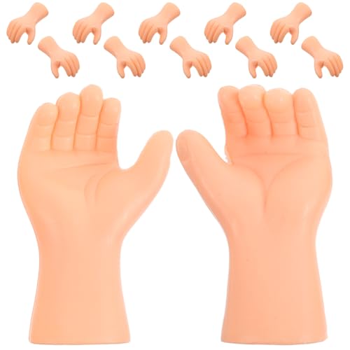 iplusmile 6組 リアルな対人形用プラスチック手パーツ 手作り修理アクセサリー 細部まで精巧なチュアハンド 工芸品や人形補修に