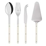 AUS EDELSTAHL: Dieses Set verbindet ein tolles Premium-Material mit Besteck aus 18/10 Edelstahl mit glänzenden Oberflächen und einem Griff aus Nylon. Die Messerklinge besteht aus AISI 420 Stahl.