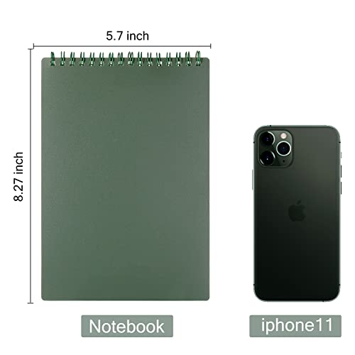 4 Pack Steno Pads 5.4 X 8.5 Inch, Spiral Notebooks Wirebound Memo Notepads, Colorful Plastic Cover, 80 Sheets/Pad(Line) #TOP4