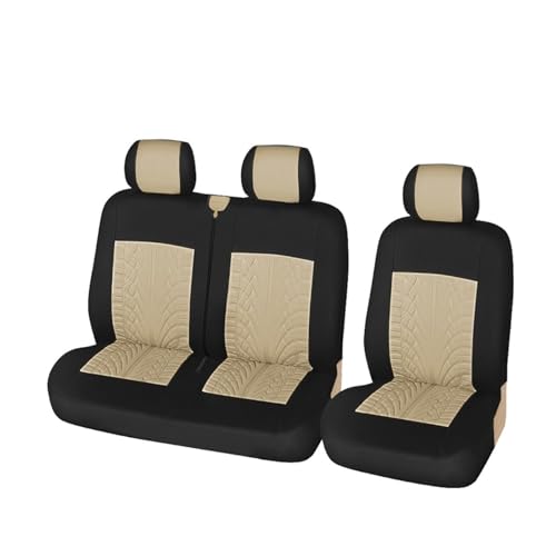Housses sièges universelles 2+1 places en tissu beige résistant pour fourgon Jumper