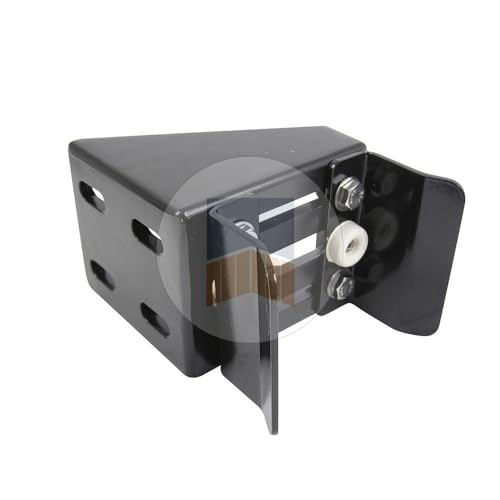 PORTAC Boîtier en Aluminium quatre points de fixation avec U pour serrure de portail coulissant à encastrer, en applique