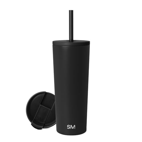 Simple Modern Insulated Tumbler with Lid and Straw |...