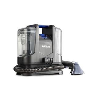 Akitas X6 Tapijtreiniger,Stofzuiger Bekleding Reiniger,Vlekkenreiniger voor Tapijt,Bank,Trappen,Huisdieren,en Auto,400W,70dB,Grijs,Draagbaar en Compact,Spot Cleaner