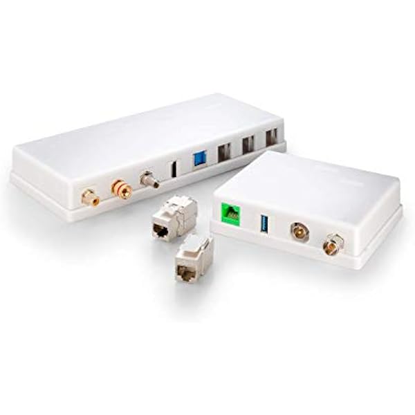 Goobay 79376 Глухой корпус Keystone систематическое вставное соединение 4 порта для CAT SAT LAN HDMI USB белый