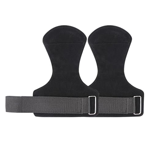 Weight Lifting Straps For Gym, Padded Wrist Straps For Weightlifting Deadlift Barbell Row Pull-up, Workout Straps Hand Lifting Grips for Men Women Hand Protection Microfiber Leather, Black