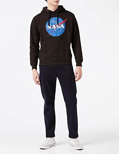 Nasa Men's Circle Logo Hoodie, Black (Black Blk), X (Size:X-Large)