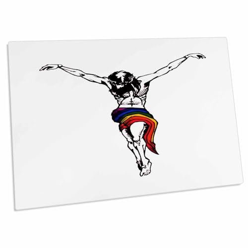 Pad para escritorio 3dRose Gay Christ con arcoíris LGBTQ 23x16 in miniatura 1