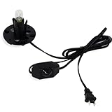 Betus [Original Replacement Upgraded Salt Lamp Power Cord with Dimmer Control Switch & Base Assembly for Himalayan Salt Lamps Power Cord - UL Listed 6 Feet Long with Two Free 15W Bulbs