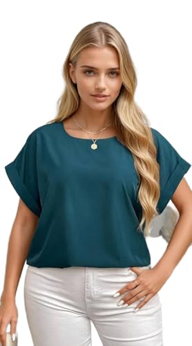 Image of KOTTY Womens Floral Flutter Sleeve Empire Navy Blue Button Boat Neck Top