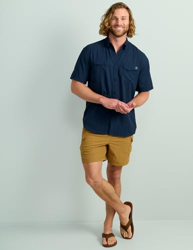 HUK mens Tide Point Solid Short Sleeve Shirt, Button Down for Men2