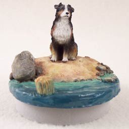Conversation Concepts Miniature Australian Shepherd Tricolor w/Docked Tail Candle Topper Tiny One 