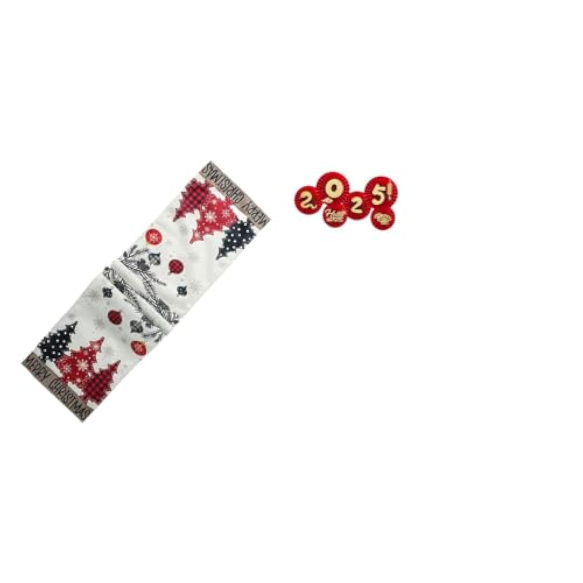 Festive Winter Table Runner with Chinese New Year Decorations
