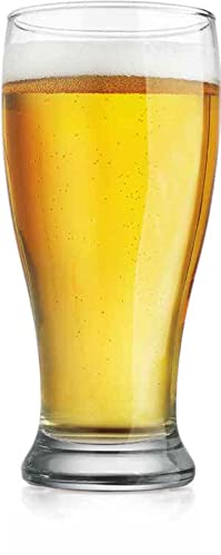 Premium Pilsner 19.25 Oz Beer Glasses Set Of 4 Pint Glasses By Glaver's, Tall Designed European Glass Tumbler Cups. For Bar, Cocktails, Beer, Soda, Juice, Beverages, Wheat, Ideal Gift For Men. #TOP6