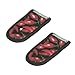 Lodge 2HHC2 Hot Handle Mitt Set W/ Chili Pepper Print On Black - Fabric Pot Handle Covers-2HHC2