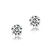 14k White Gold Solitaire Round Cubic Zirconia CZ Stud Earrings in Secure Screw-backs (3mm)…
