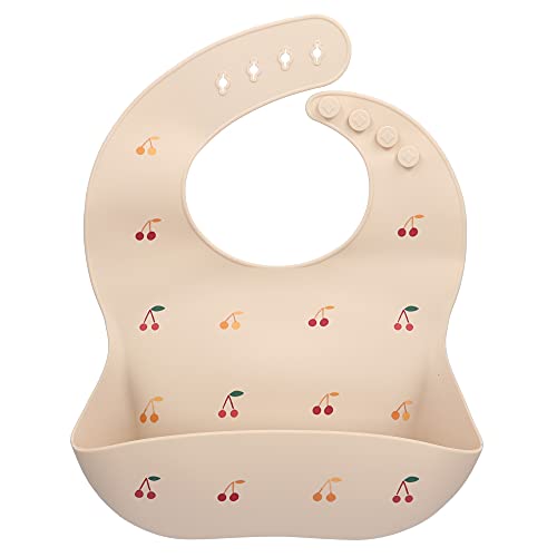 [ VG ] Mushie HGv VRru SB-1025 Cherries Silicone Baby Bib Ԃ VR ru X^C oYj Ȃ H [sAi]