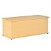 HOMCOM Baúl de Almacenamiento de Madera Taburete para Almacenaje con Tapa para Dormitorio Salón Carga MAX. 60 kg 100x40x40 cm Natural