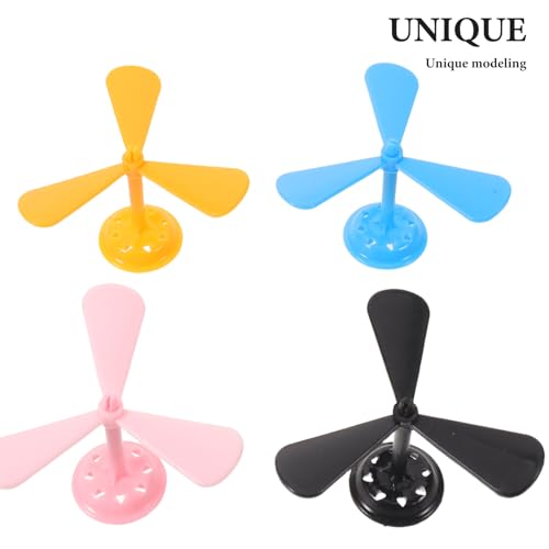 Decoración para casco con hélices de bambú y libélulas para patinete 3