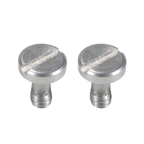 BGNing 2pcs Camera Quick Release Screws, Stainless Steel, Quick Release, Quick Release One Slot Screws for Heads, Tripods, Quick Release Plates and Other Photographic Accessories