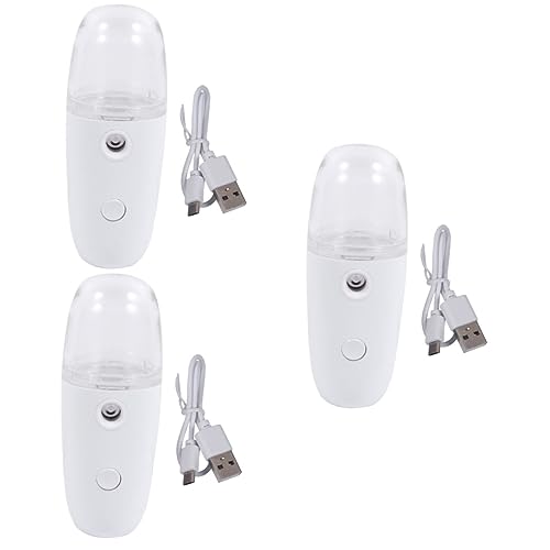 NIYANGLE 3juegos Humidificador Facial Usb Recargable Nano Spray Hidratante Portátil Para Viajes y Oficina Ayuda Suavizar Piel Seca y Respirar Aire Limpio Diseño Compacto y Materiales