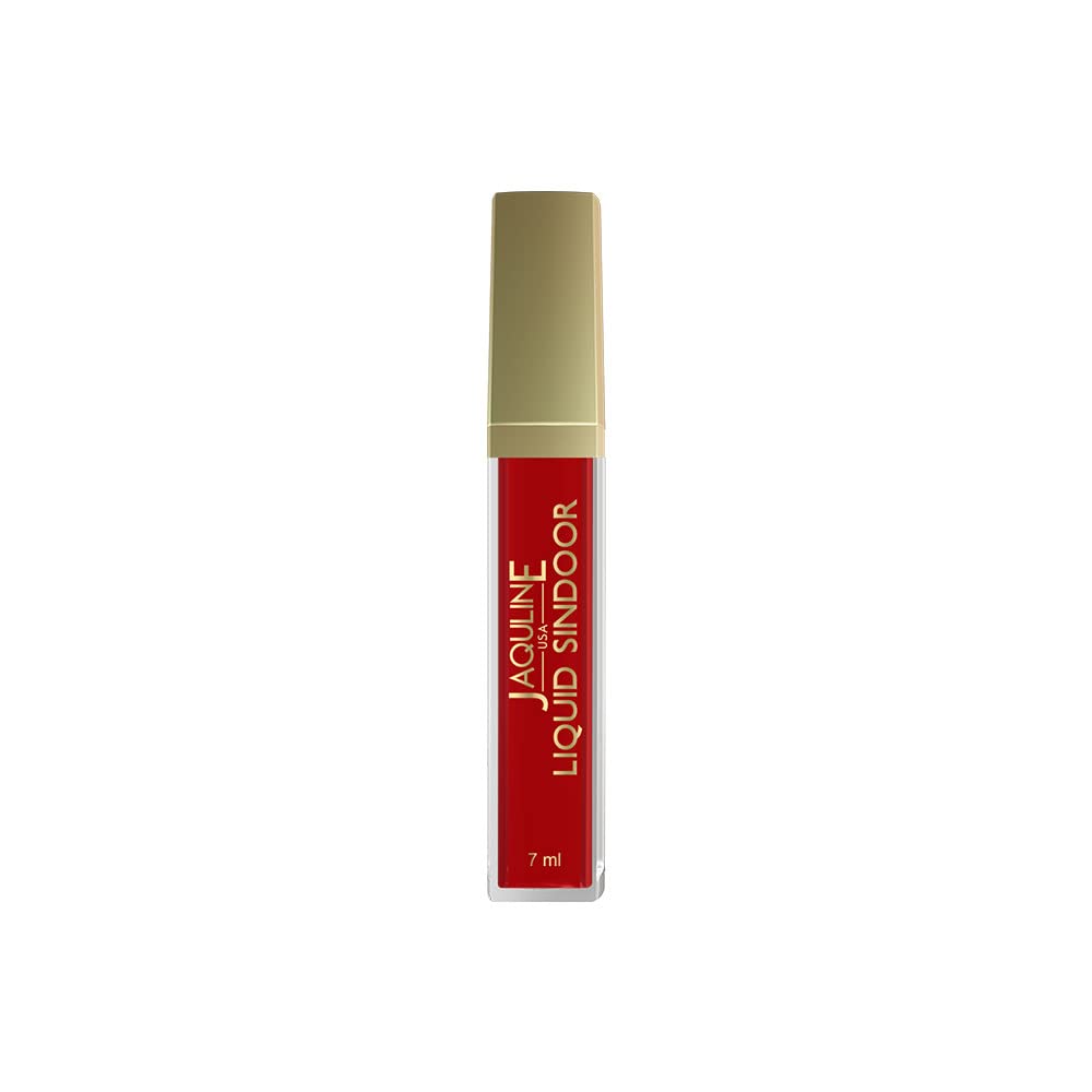 JAQULINE USA | Liquid Sindoor | 01 Maroon | 7ml | Precise Application | Quick Drying | Waterproof | Long-Lasting Formula | Sponge Tip | Smudge-Proof & Crease-Free