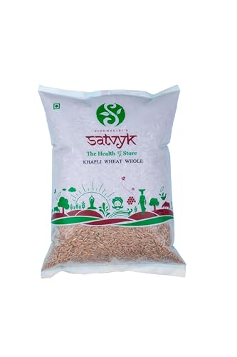 Image of S Siddhagiri's SATVYK THE HEALTH re STORE Khapli Wheat (Set of 5-5kg) - Unpolished Khapli Genhu| Fiber Rich Whole Grain| Emmer Whole