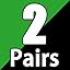 2 Pairs: 1 Pair Black & 1 Pair Green
