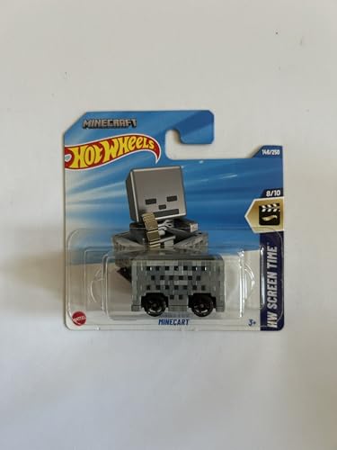 Hot Wheels Veículo em escala 1:64 para brincar ou exibir. Coleção de automóveis. Presente para crianças. Modelo de 2025, escolha 1 carro (HYY82, 146/250 Minecart)