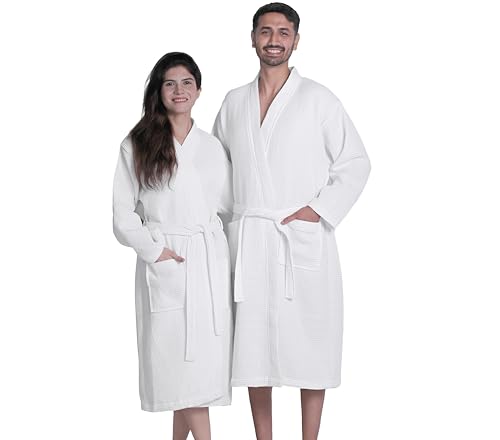 Looperry Unisex White Waffle Bathrobe (1 Piece)...