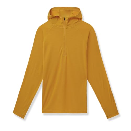 IBEX Merino Wool Men's Hoodie with Half Zip
