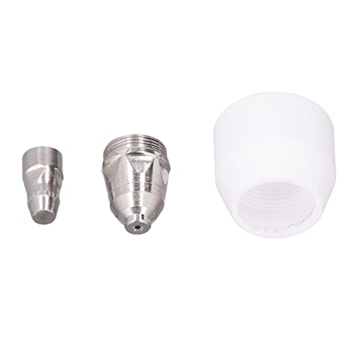 Respicefinem 3Pcs Plasma Cutter Nozzle Tip Cutting Torch Electrode Protective Ceramic Nozzle Consumables for P80