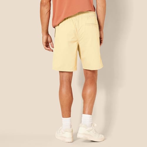 Image of Amazon Essentials Men's 8 inch Inseam Relaxed-Fit Cotton Drawstring Pull-On Walk Shorts, Summer-Weight