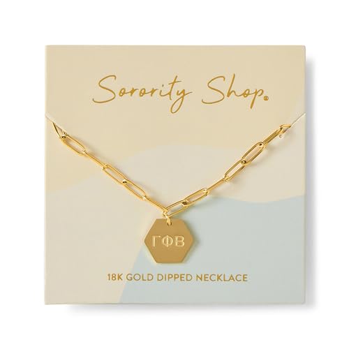 Sorority Shop Gamma Phi Beta Paperclip Necklace — GPB 18K Gold Plated Sorority Gifts Necklace, Long-Lasting Gamma Phi Beta Gifts for Women2