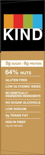 Image of KIND Nut Bars,Caramel Almond & Sea Salt,Healthy Snacks,Gluten Free,Low Sugar,6g Protein,6 Count (Pack of 2)