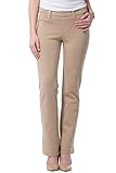 Fishers Finery Women's Ecofabric Ponte Stretch Knit Bootcut Dress Pant, Pull On Mid Rise - New and Improved Fit, Khaki, X-Large Tall