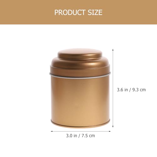 Boîtes de rangement hermétiques en tôle blanche GARVALON lot de 3 pour thé en vrac
