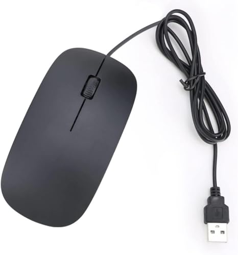 4T4+ Wired USB 3.0 Optical Mouse - Ambidextrous Design Compatible with Laptop PC and Mac Desktops