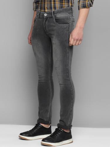 Image of Allen Cooper Slim Mid Rise Stretchable Denim Jeans for Men