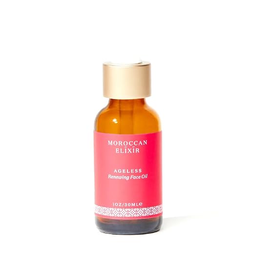 Moroccan Elixir Ageless Face Renewal Pure Argan Oil with Essentials Oils for Women's | Enriched with Antioxidants & Vitamin E | Revives Dull Skin, Reduces Skin Aging & Fine Lines, (1 oz)